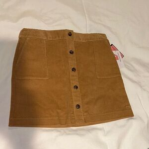 Girls’ Vineyard Vines Tan Button-Front Skirt